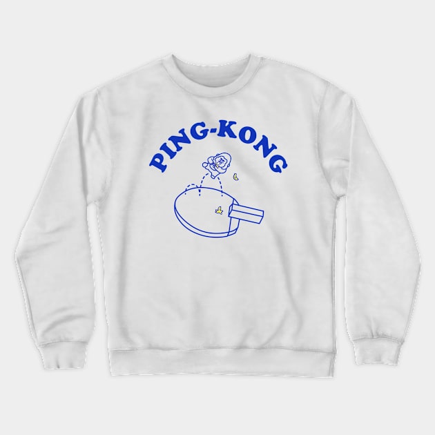 Ping Kong Crewneck Sweatshirt by threadfulcat